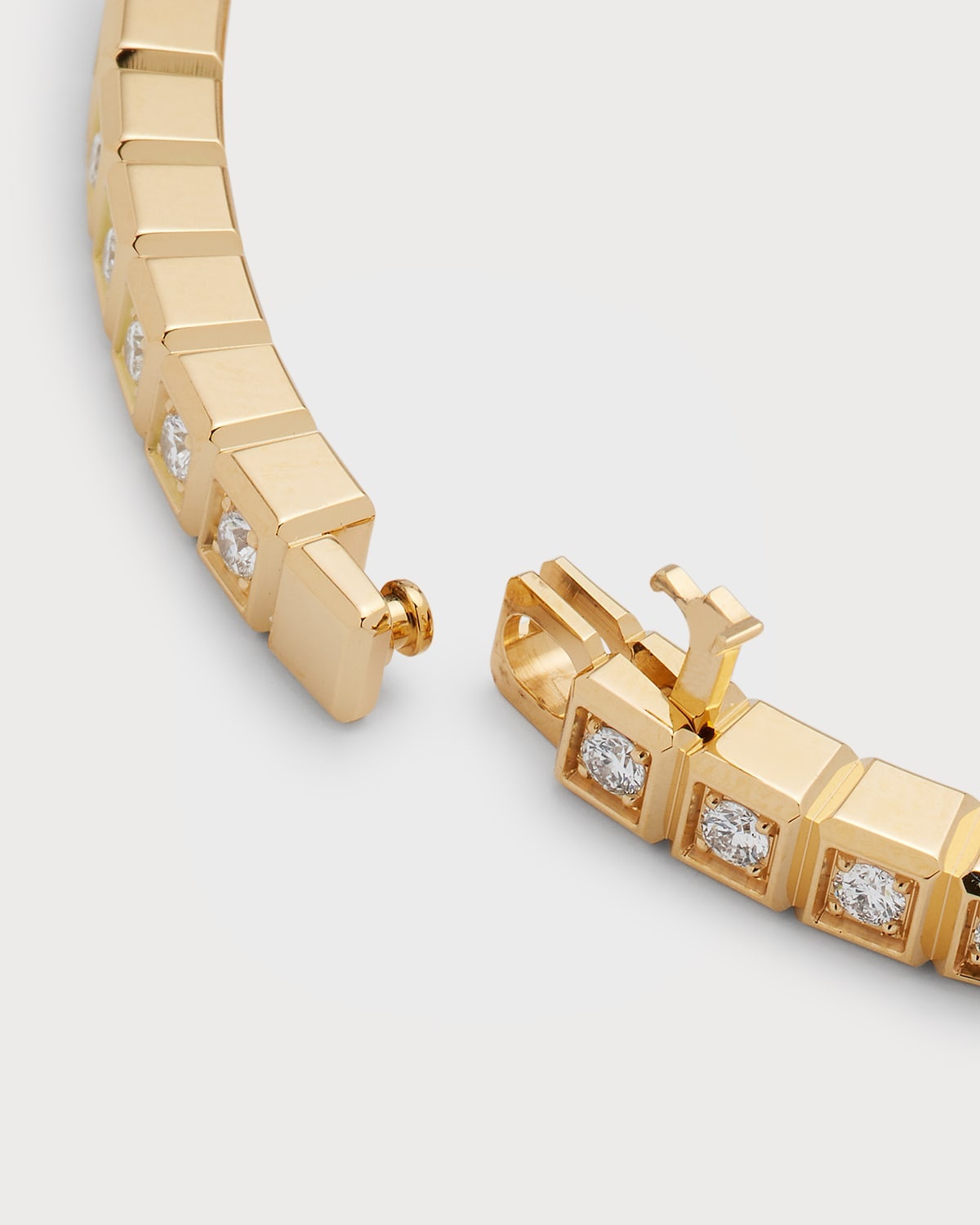 Ice Cube 18K Yellow Gold Diamond Bracelet, Size Medium - 4