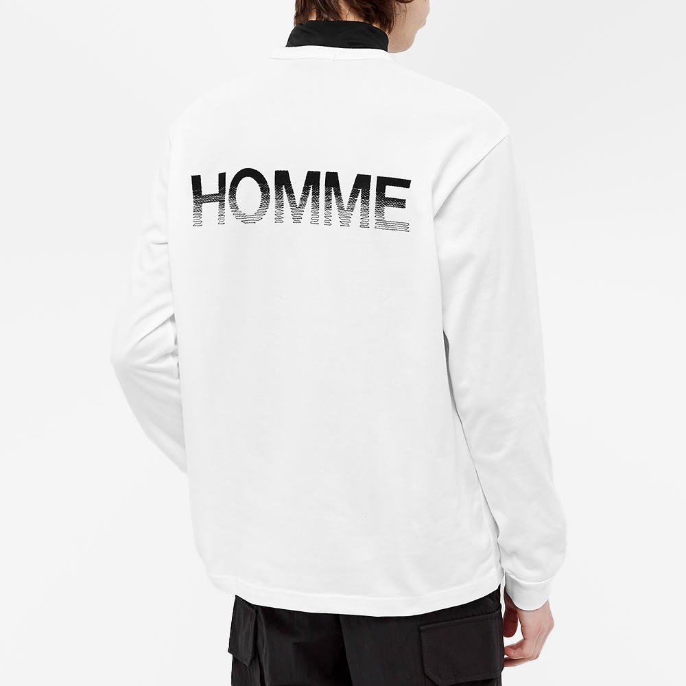 Comme Des Garcons Homme Long Sleeve Back Embroidered Tee - 5