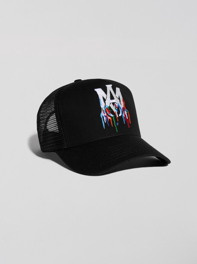 AMIRI PAINT DRIP M.A. LOGO TRUCKER HAT outlook