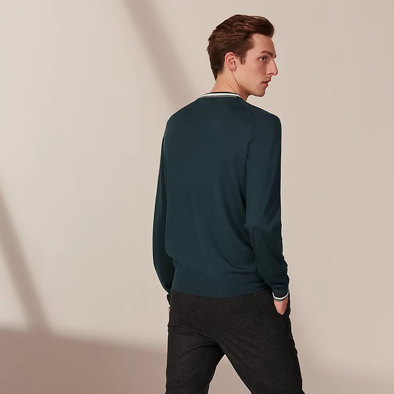 Hermès "Rayures interrompues" V-neck sweater outlook