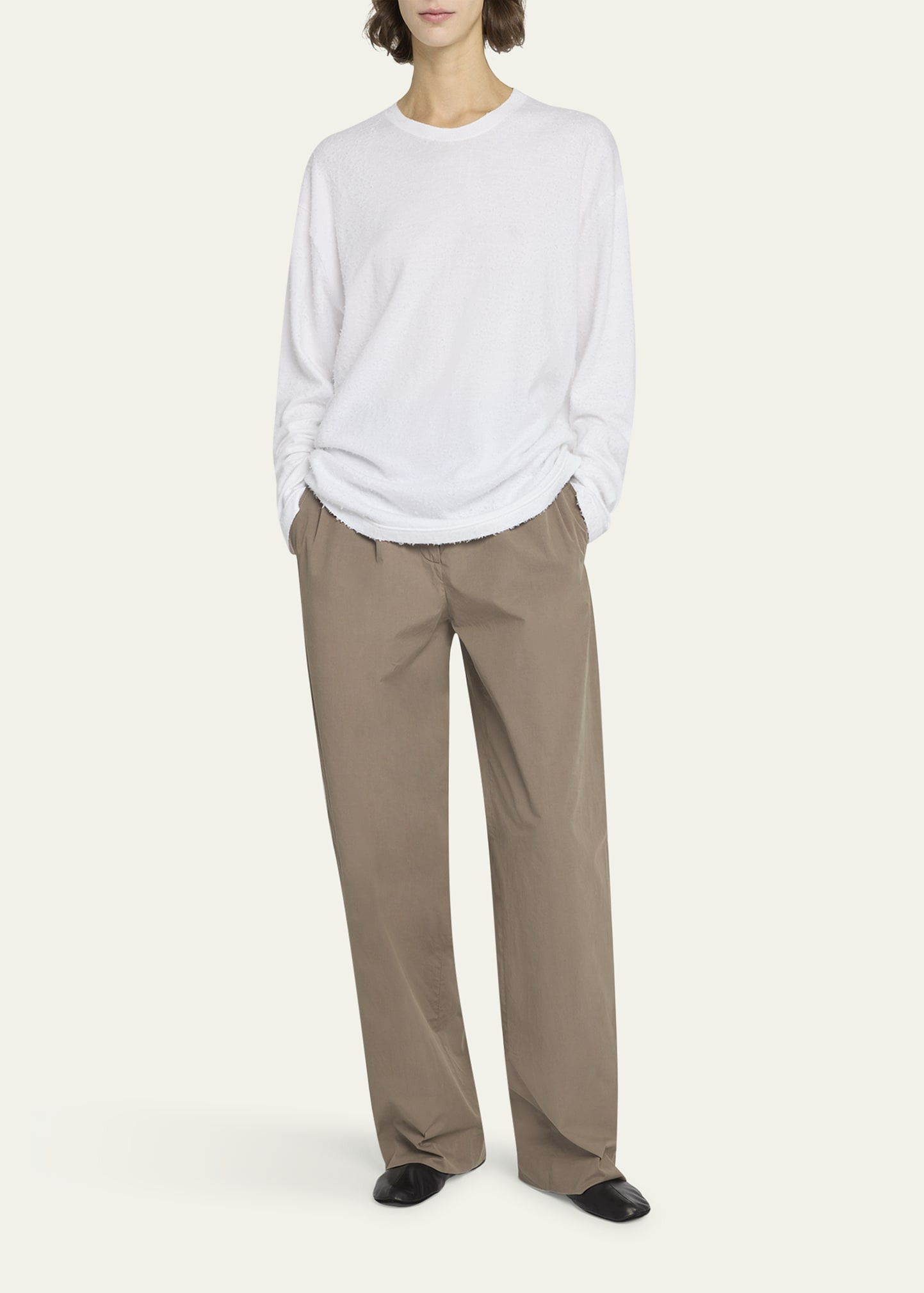 Kabira Textured Cotton Long-Sleeve T-Shirt - 2