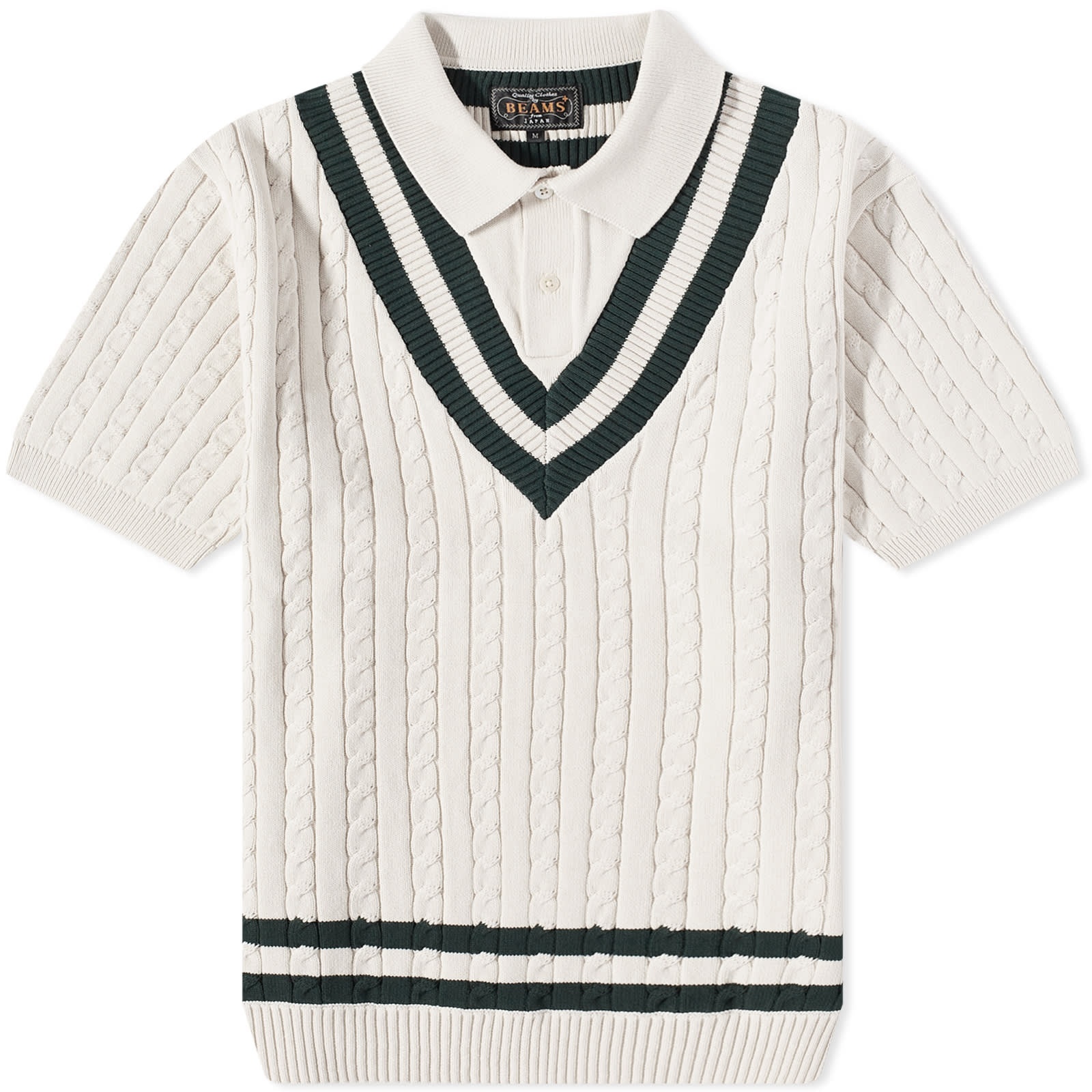 END. x Beams Plus 'Ivy League' Cricket Knit Polo - 1