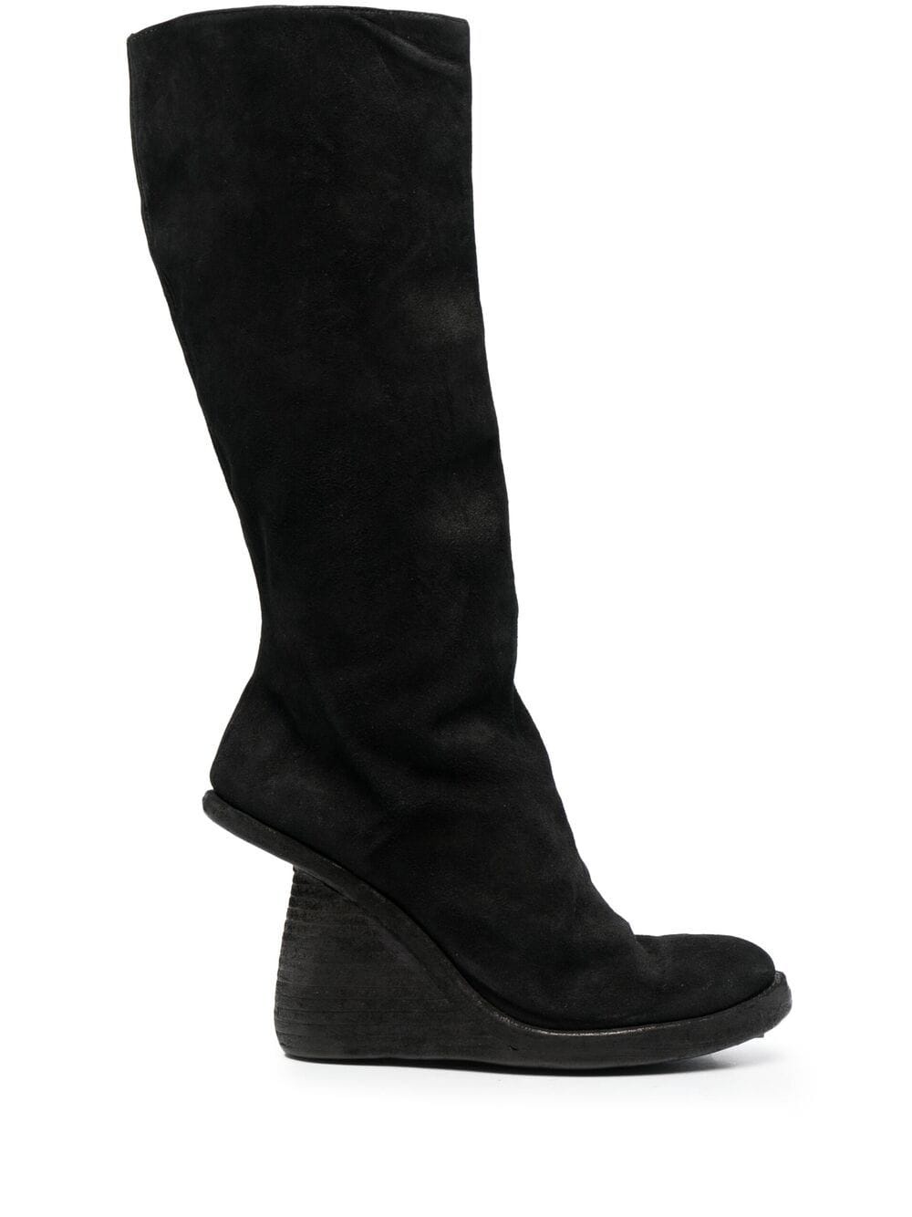 asymmetric-heel knee boots - 1