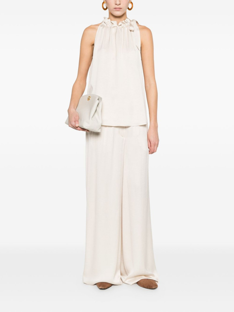 PESERICO ruffled tie blouse outlook