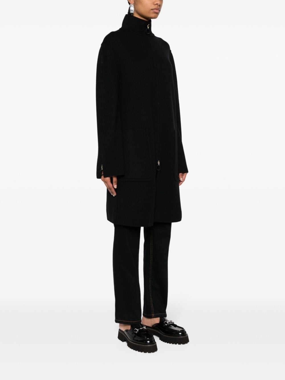 long-sleeve cardi-coat - 3