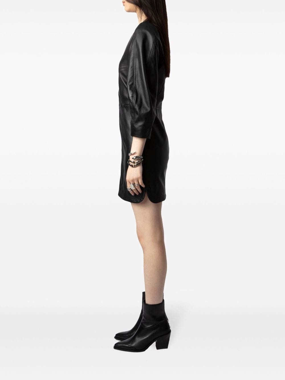leather minidress - 3
