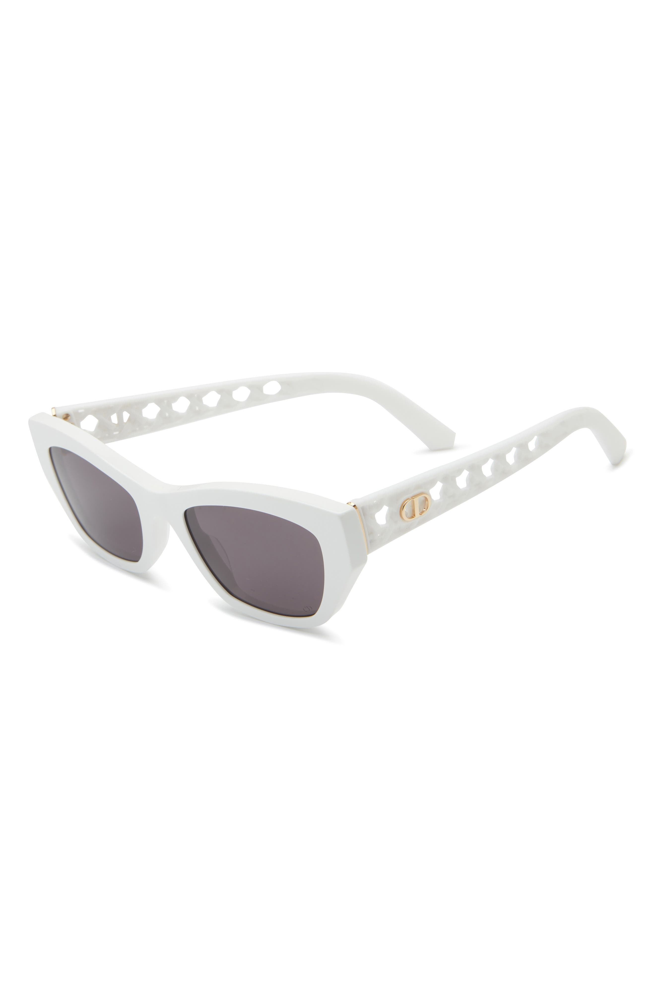 VeryDior S2I Butterfly Sunglasses in White /Smoke at Nordstrom - 2