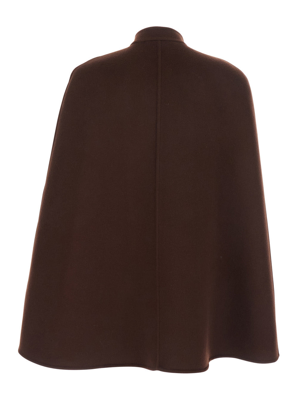 Gucci Women Brown Cape With Iconic Clamp And Gg All-Over Motif Interior In Wool Woman - 2