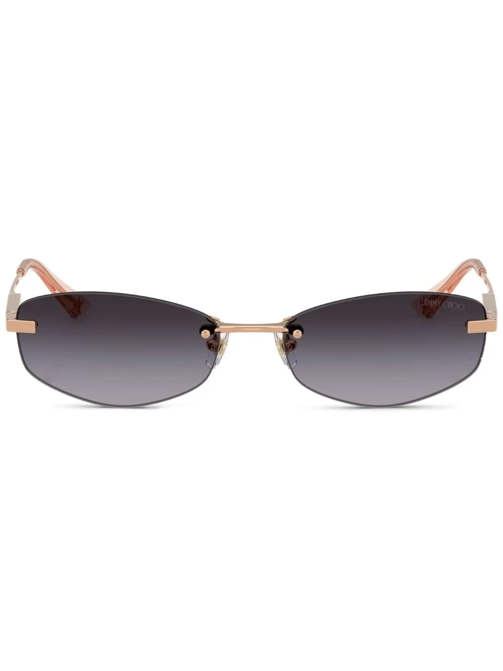 oval frame tinted sunglasses - 1