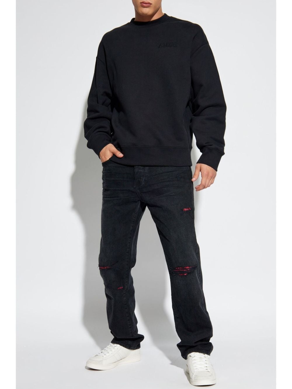 embroidered-logo sweatshirt - 2