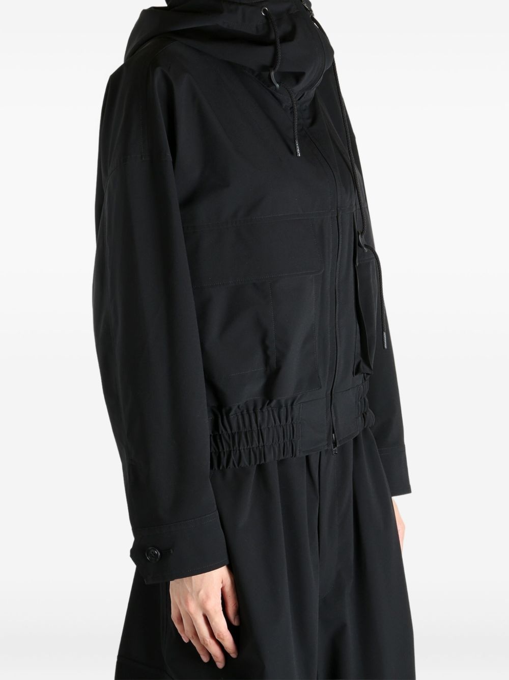 hooded drawstring jacket - 4