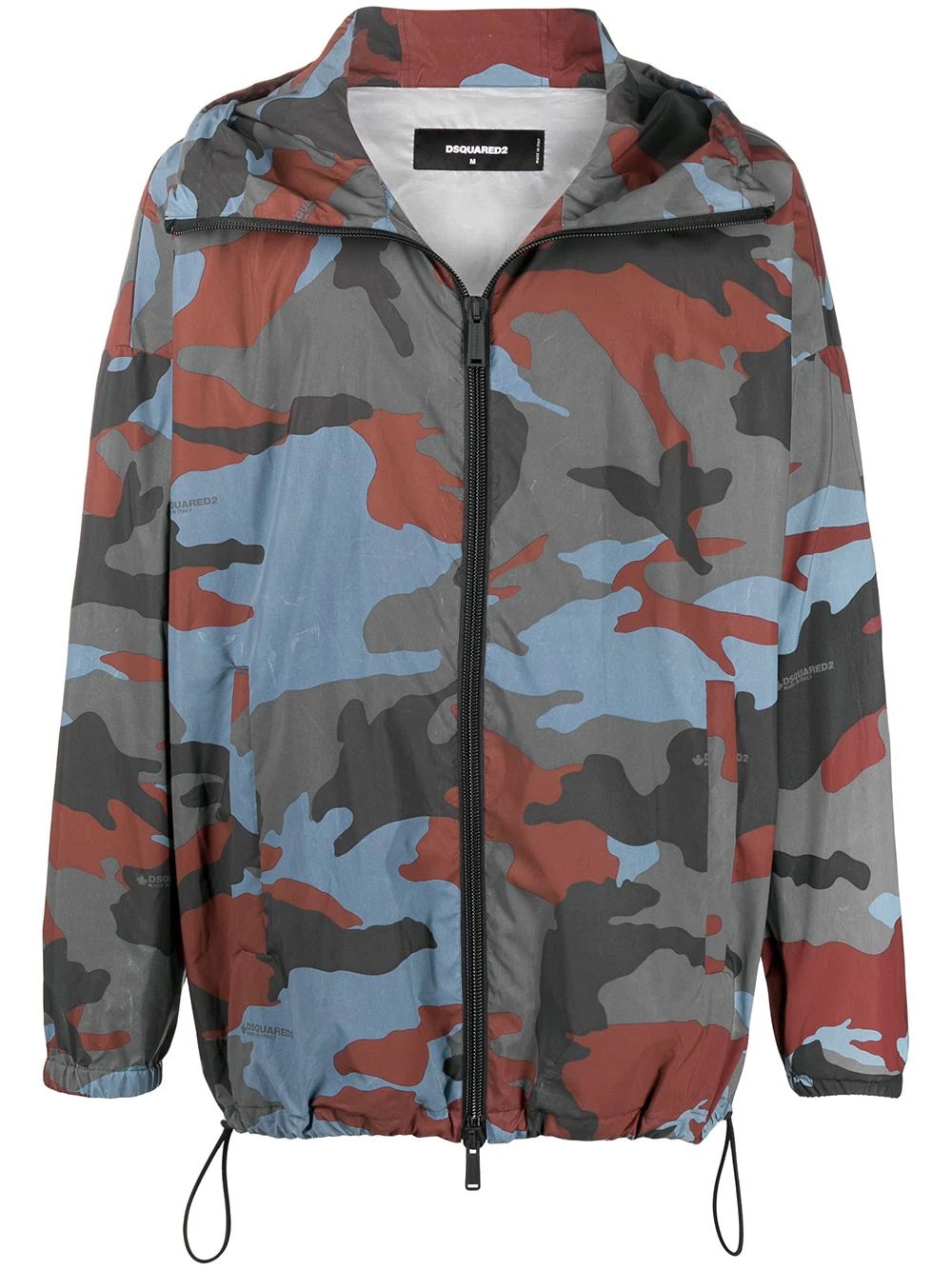 camouflage-print windbreaker jacket - 1