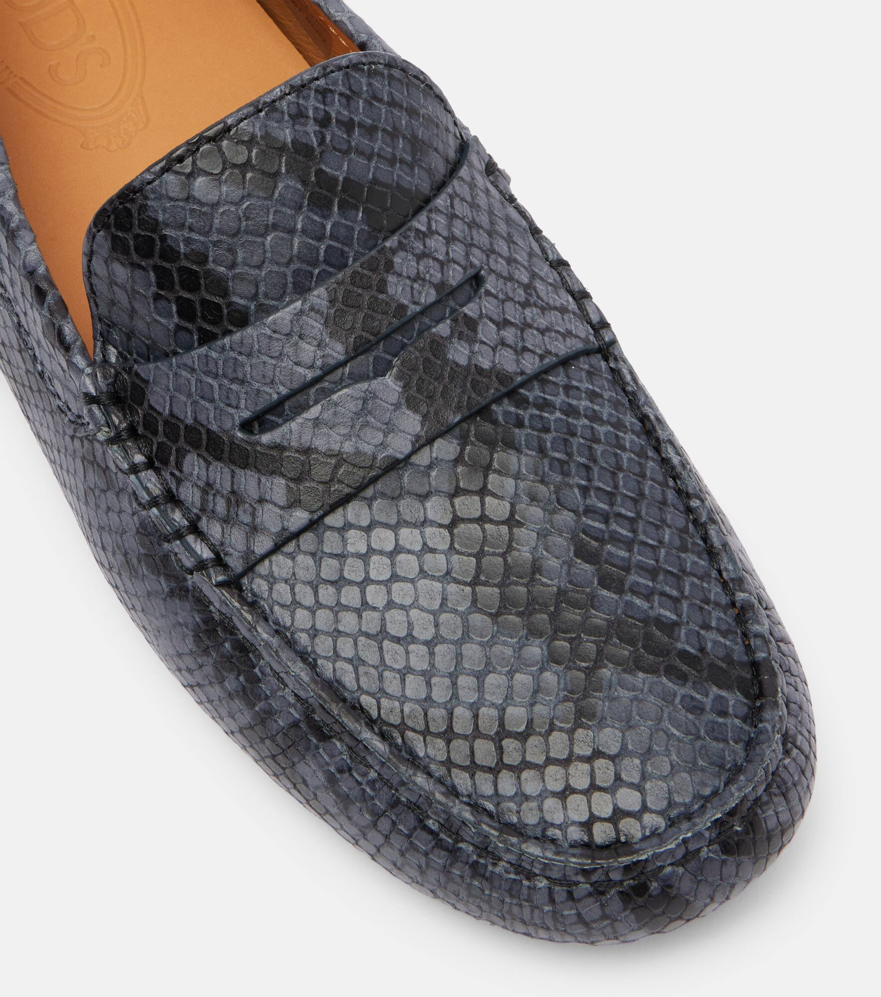 Gommino snake-effect leather driving shoes - 5