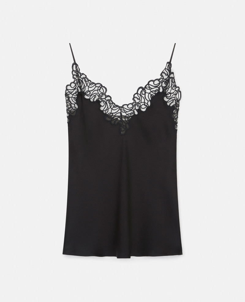 Scribbled Lace Satin Cami 1