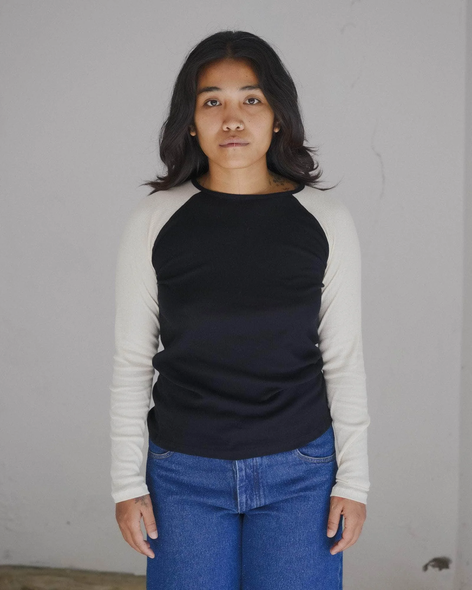 Gene Long Sleeve Tee - Fine Organic Cotton Rib - 1