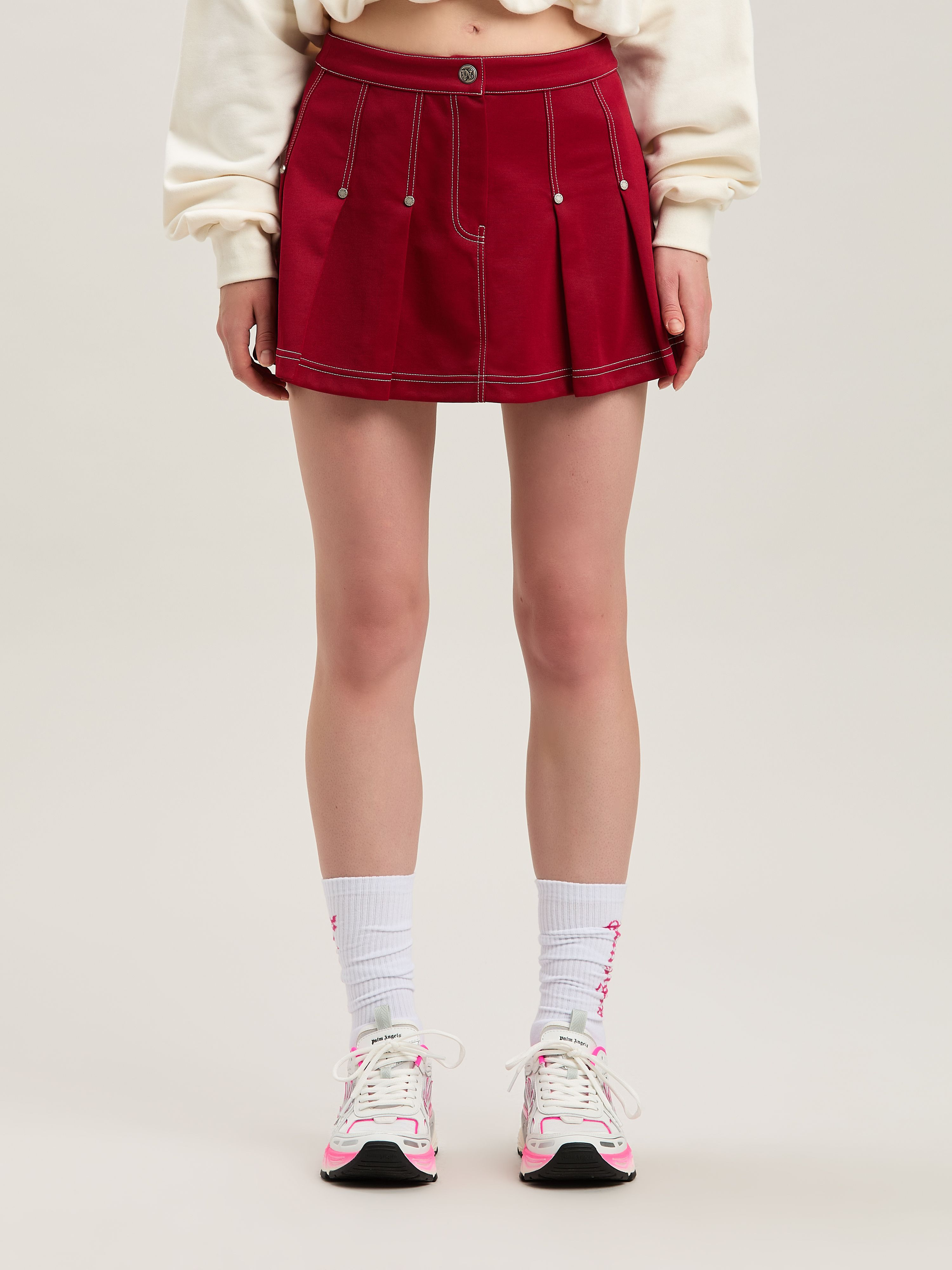 Pleated Mini Skirt - 3
