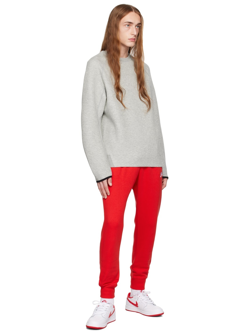 Red Embroidered Sweatpants - 4