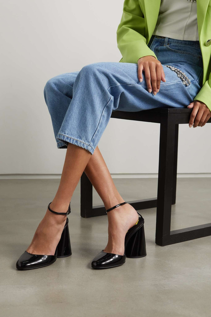 THE ATTICO Luz patent-leather pumps outlook