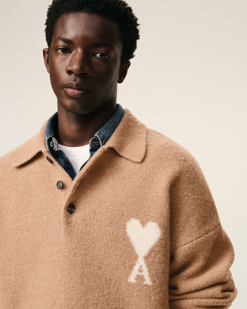 BROWN ALPACA AMI DE COEUR POLO 4