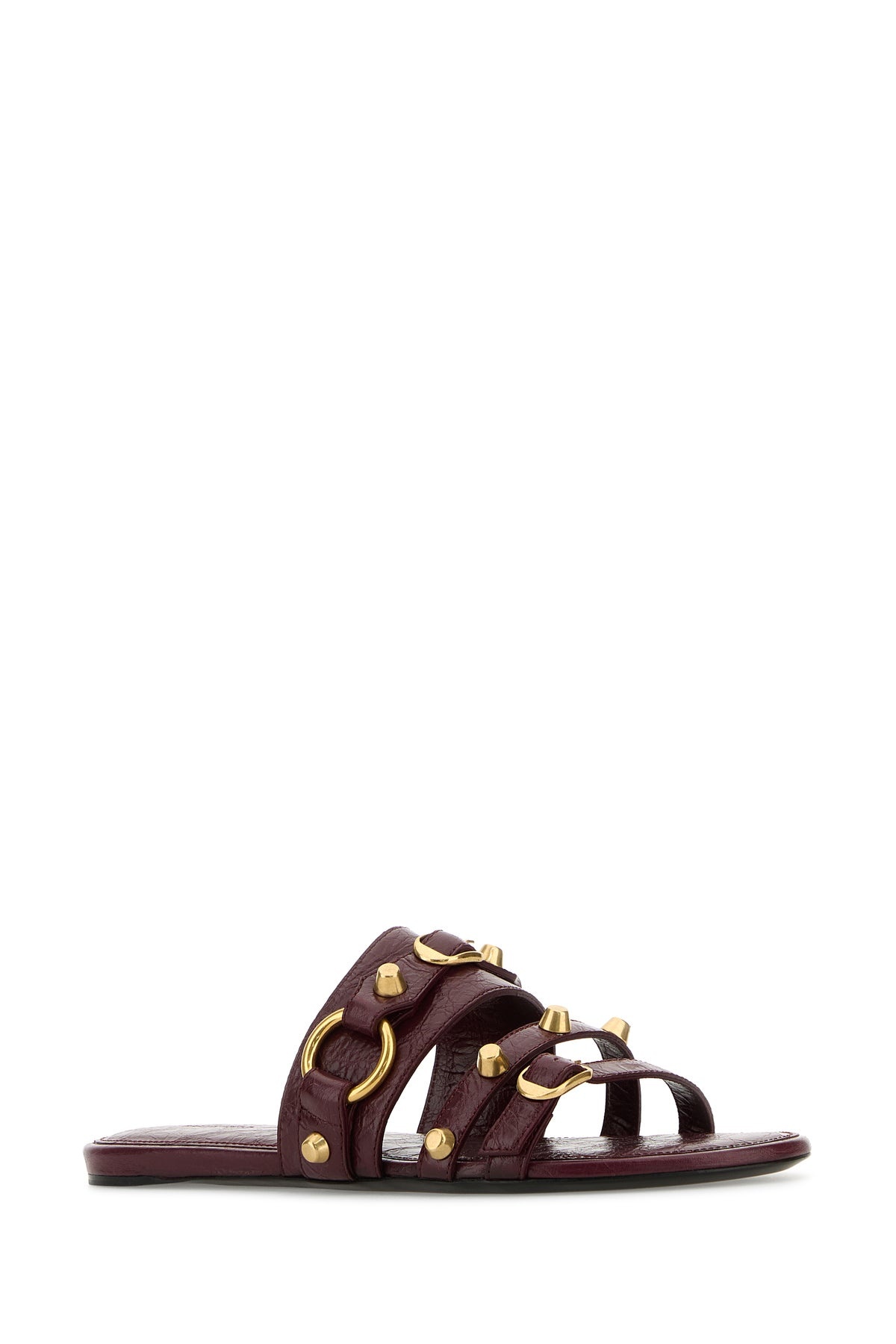 Grape leather City slippers - 2