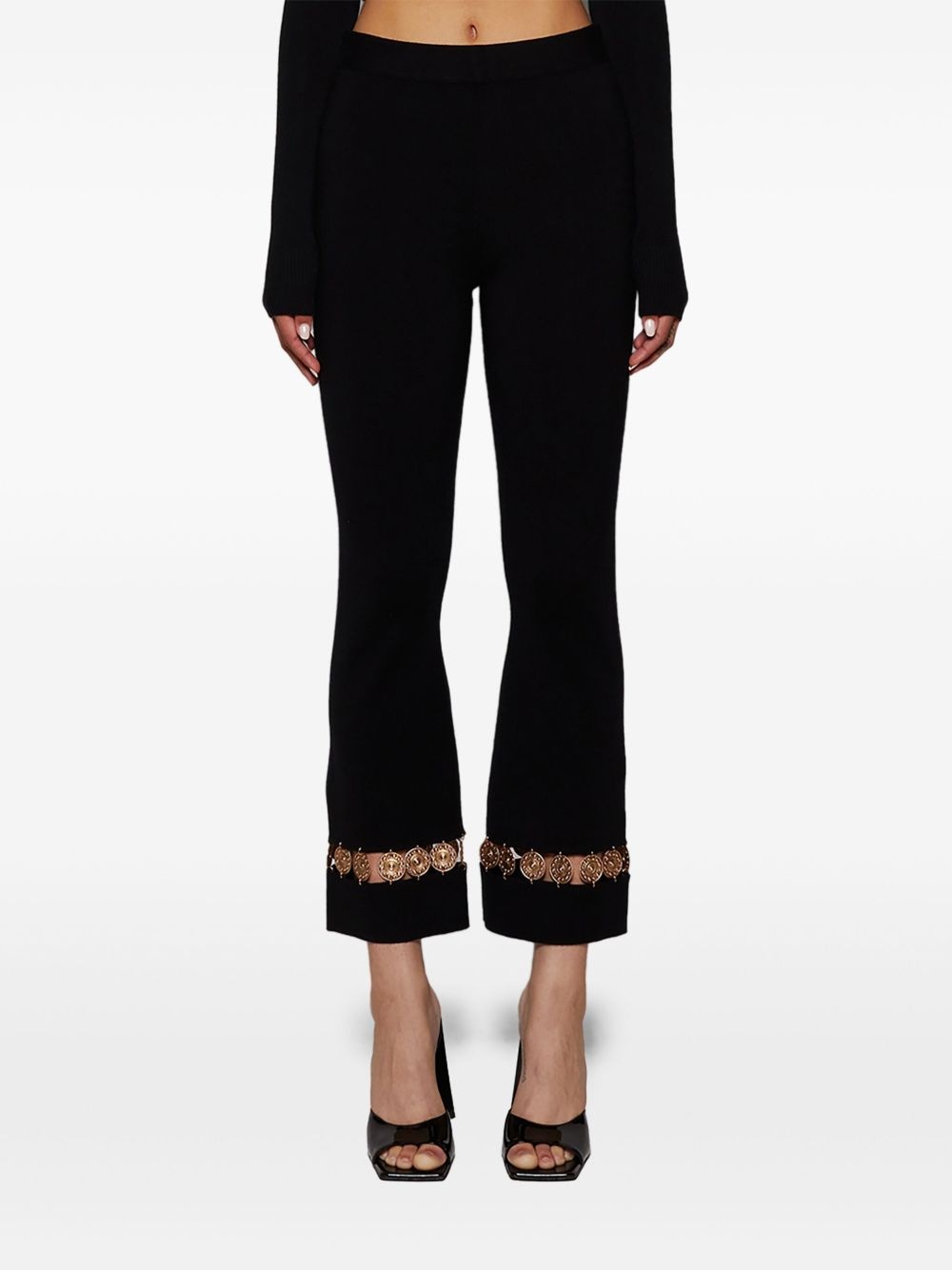 embellished straight-leg trousers - 3