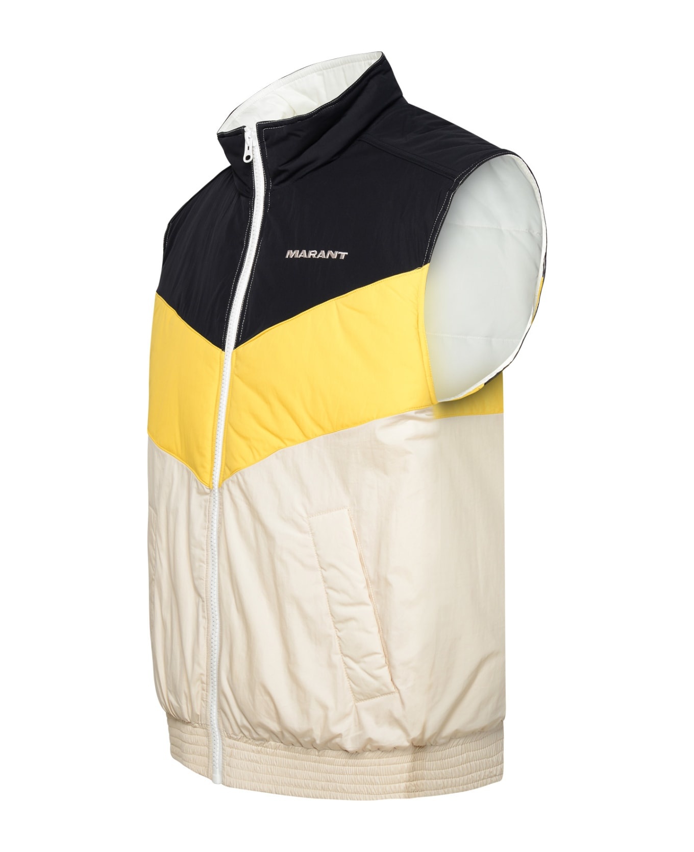 'bruce' Beige Cotton Blend Vest - 2