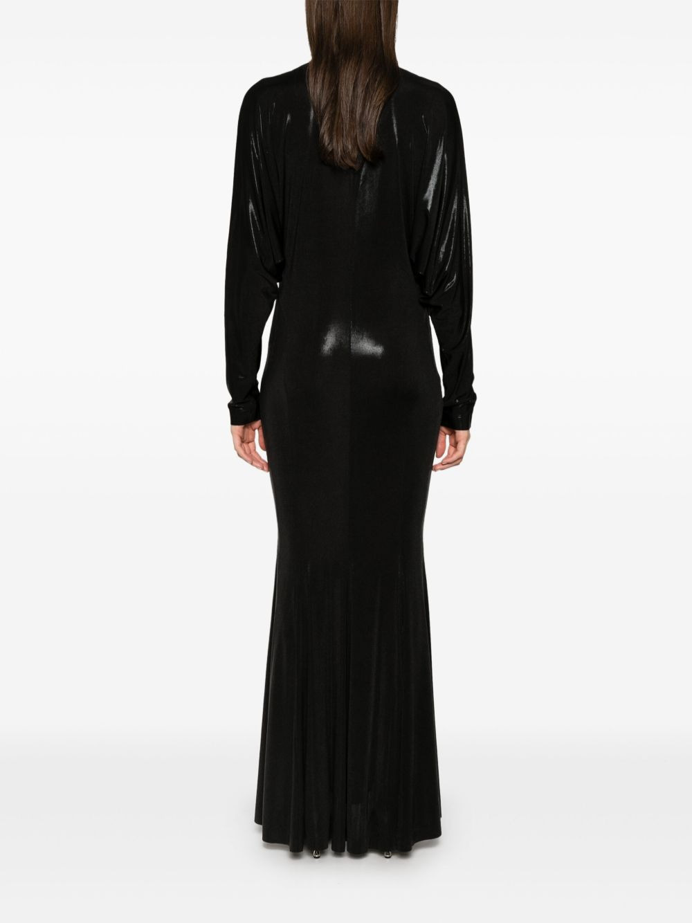 V-neck fishtail dress - 4