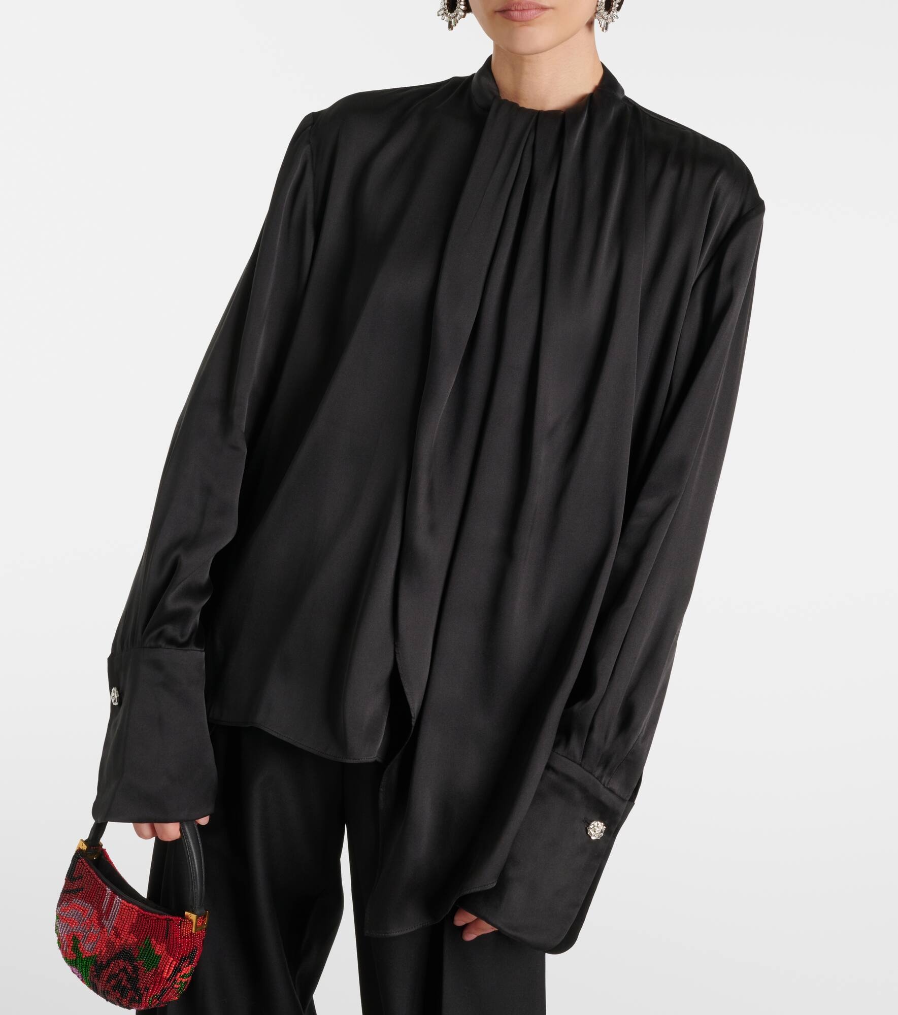 Silk satin blouse - 6