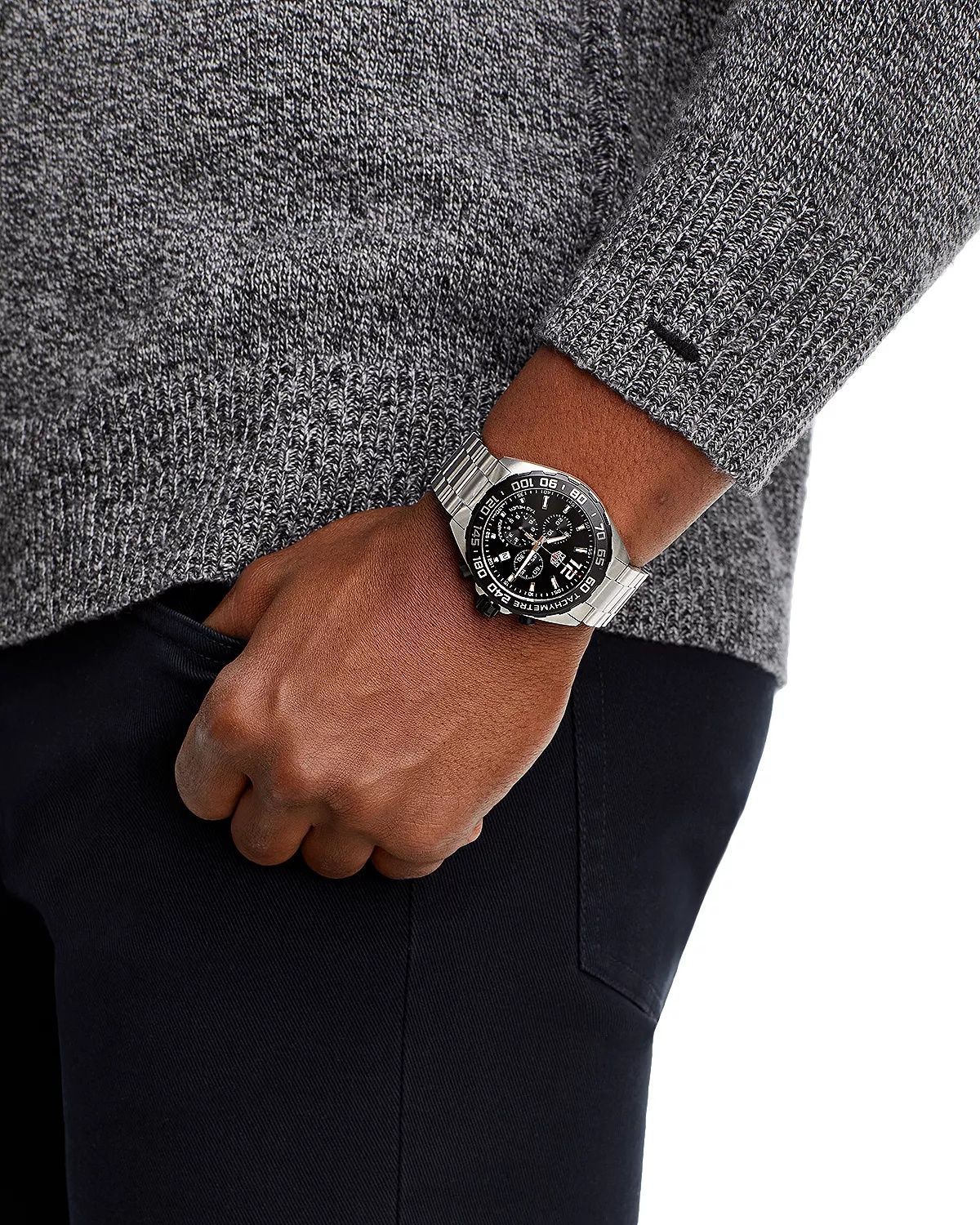 Formula 1 Quartz Men's Black Steel Chronograph, 43mm - 2