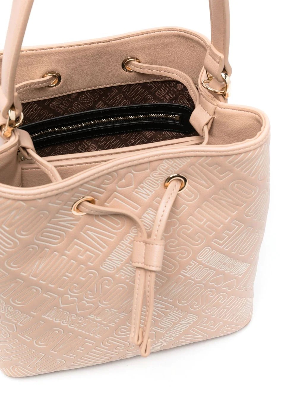 all-over embossed bucket bag - 5