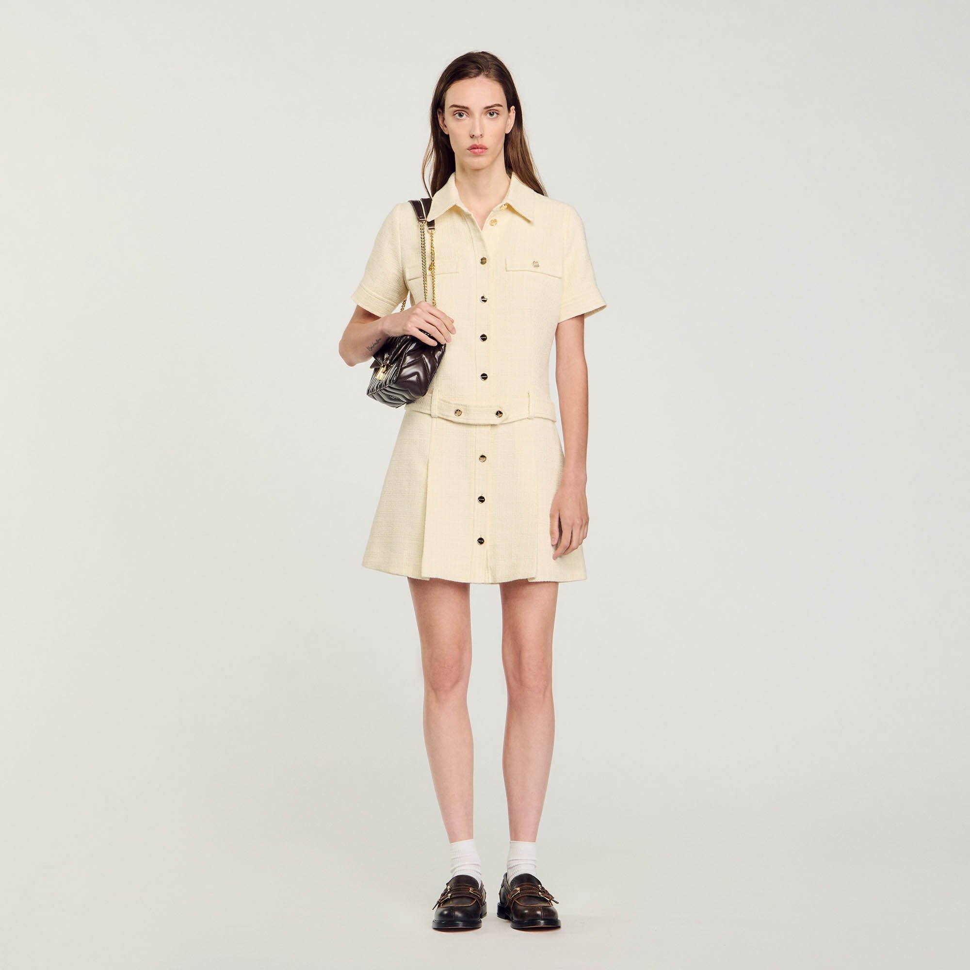 SHORT TWEED DRESS - 2