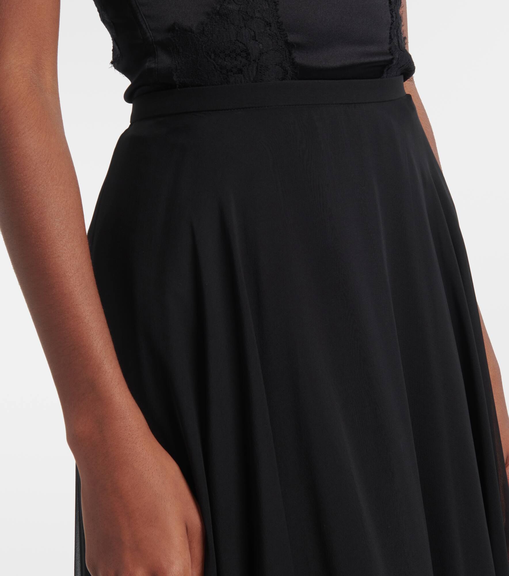 High-rise silk maxi skirt - 4