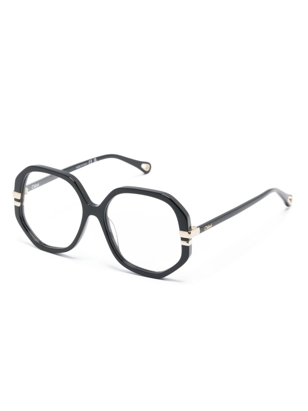 logo-debossed square-frame glasses - 2