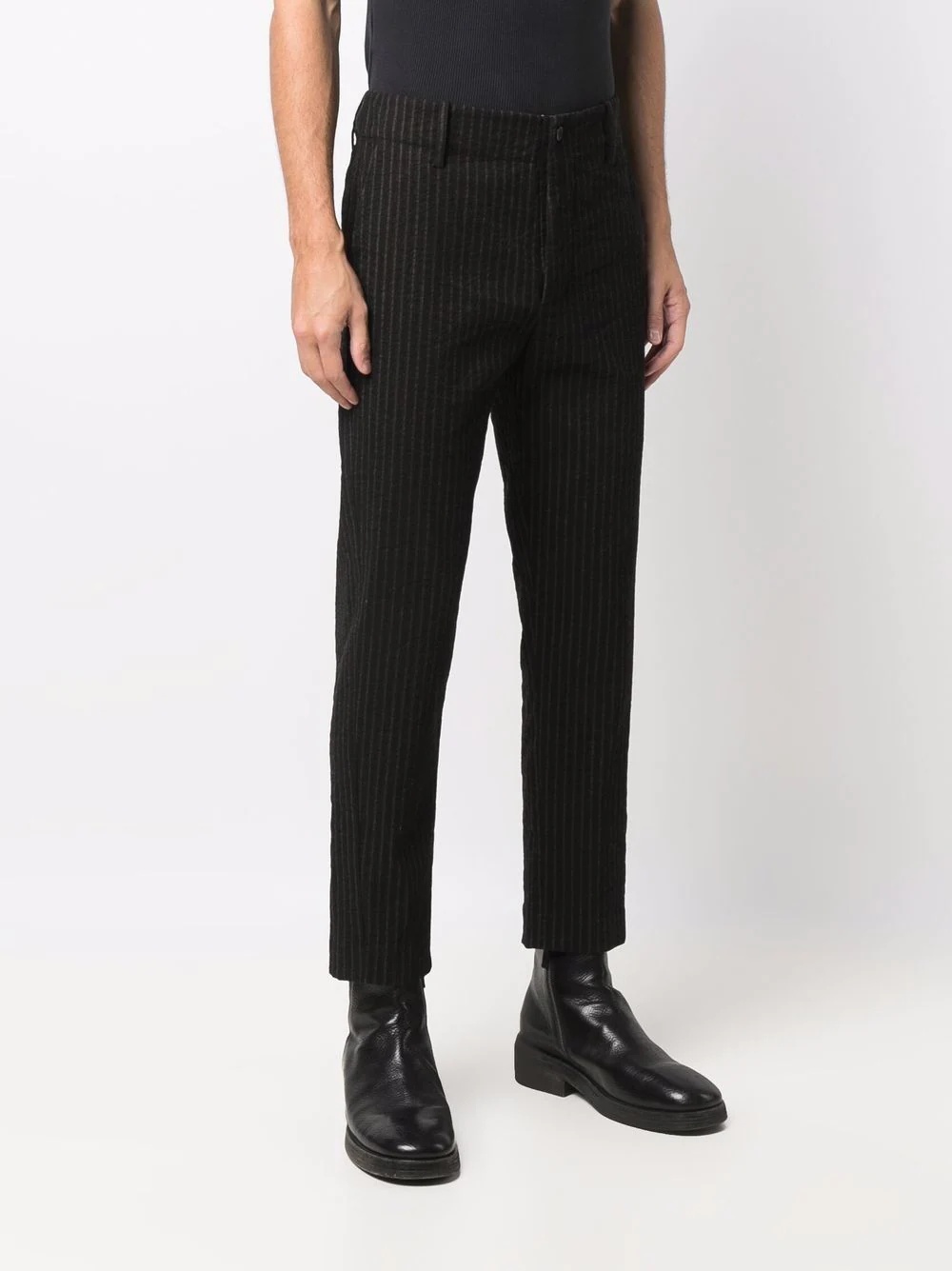 pinstripe-print cropped trousers - 3