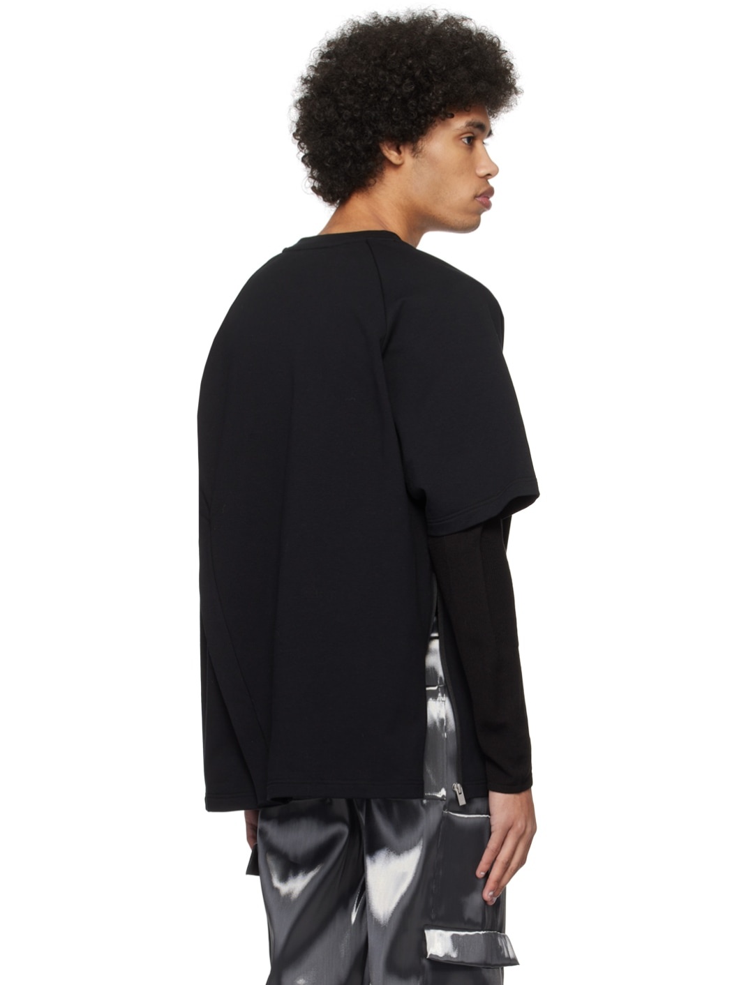 Black Helical Zip T-Shirt - 3