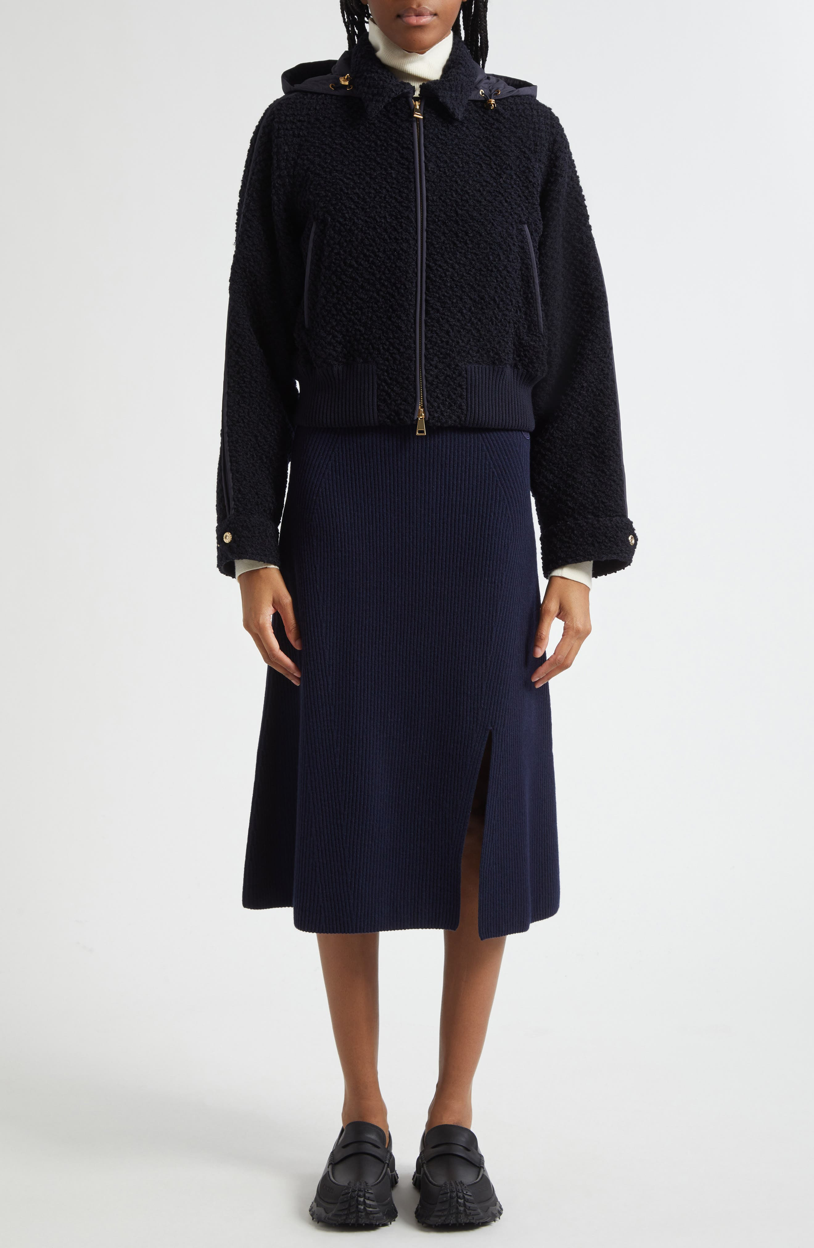 Moncler Juvigny Down Bomber Jacket in Dark Navy Blue at Nordstrom - 2