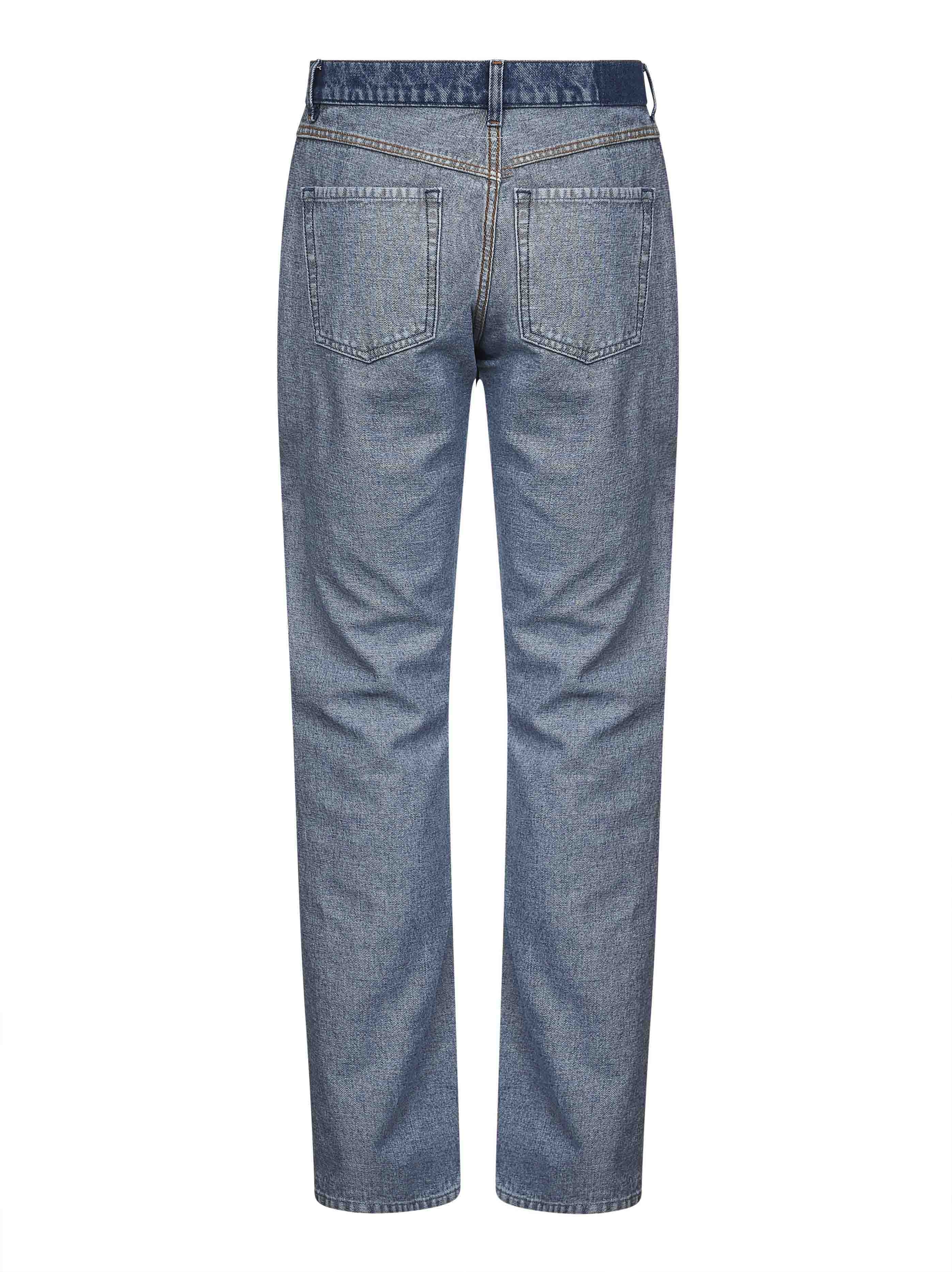 Blue denim inside out-effect jeans - 2