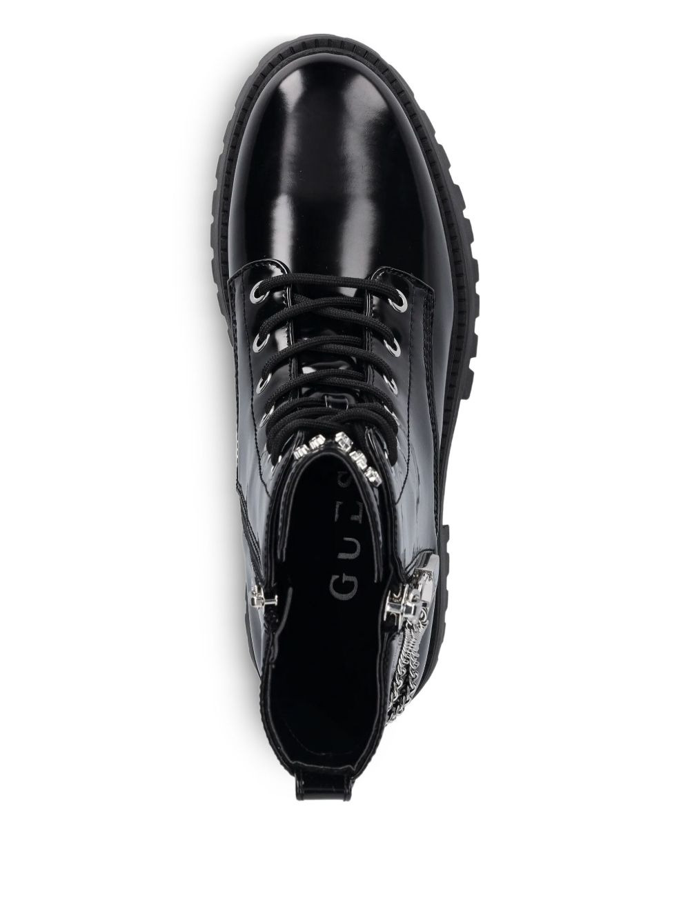 lace-up chain-detail boots - 4