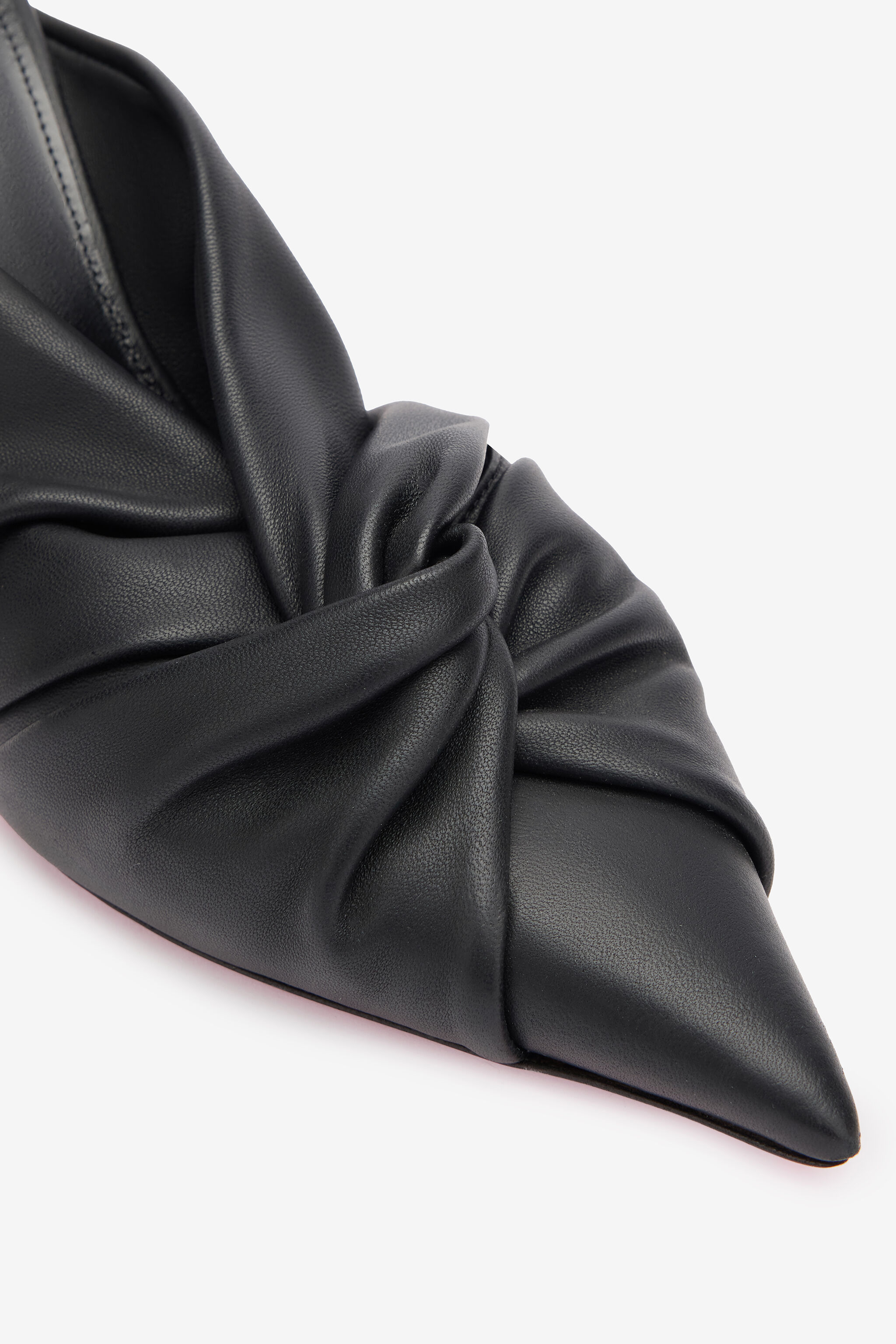 Leather Mules With Knotted Detail - 4