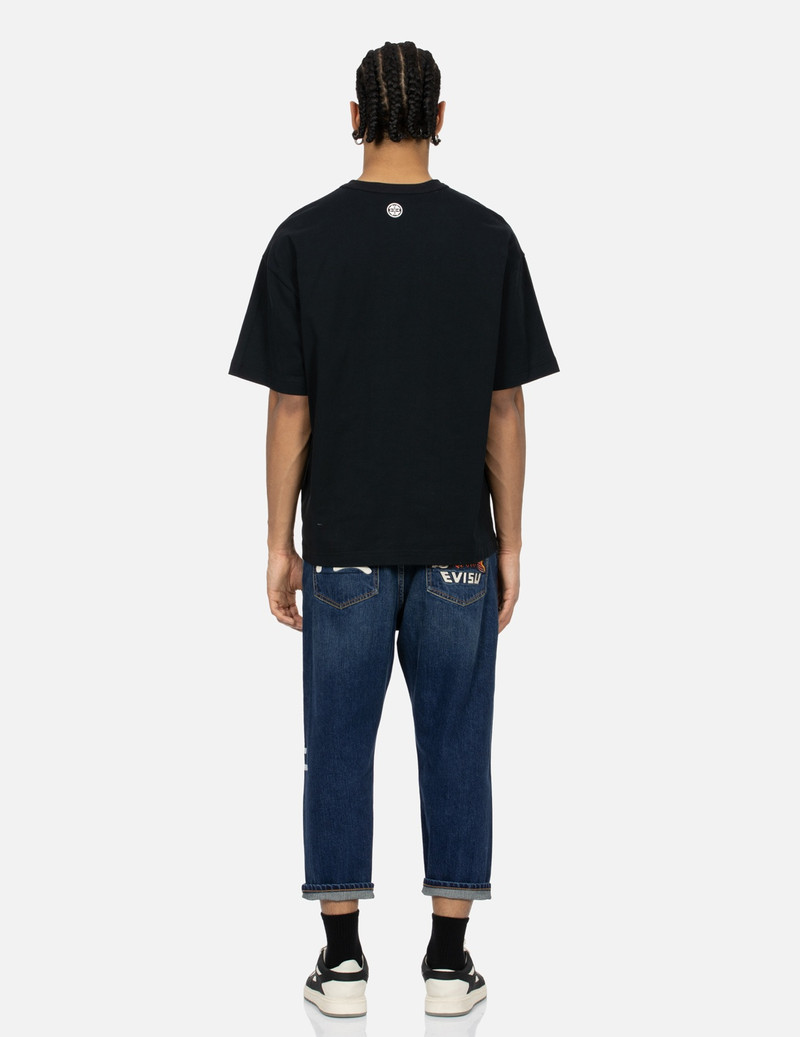 KOINOBORI PRINT AND SEAGULL EMBROIDERY CROPPED-FIT JEANS #2027 5