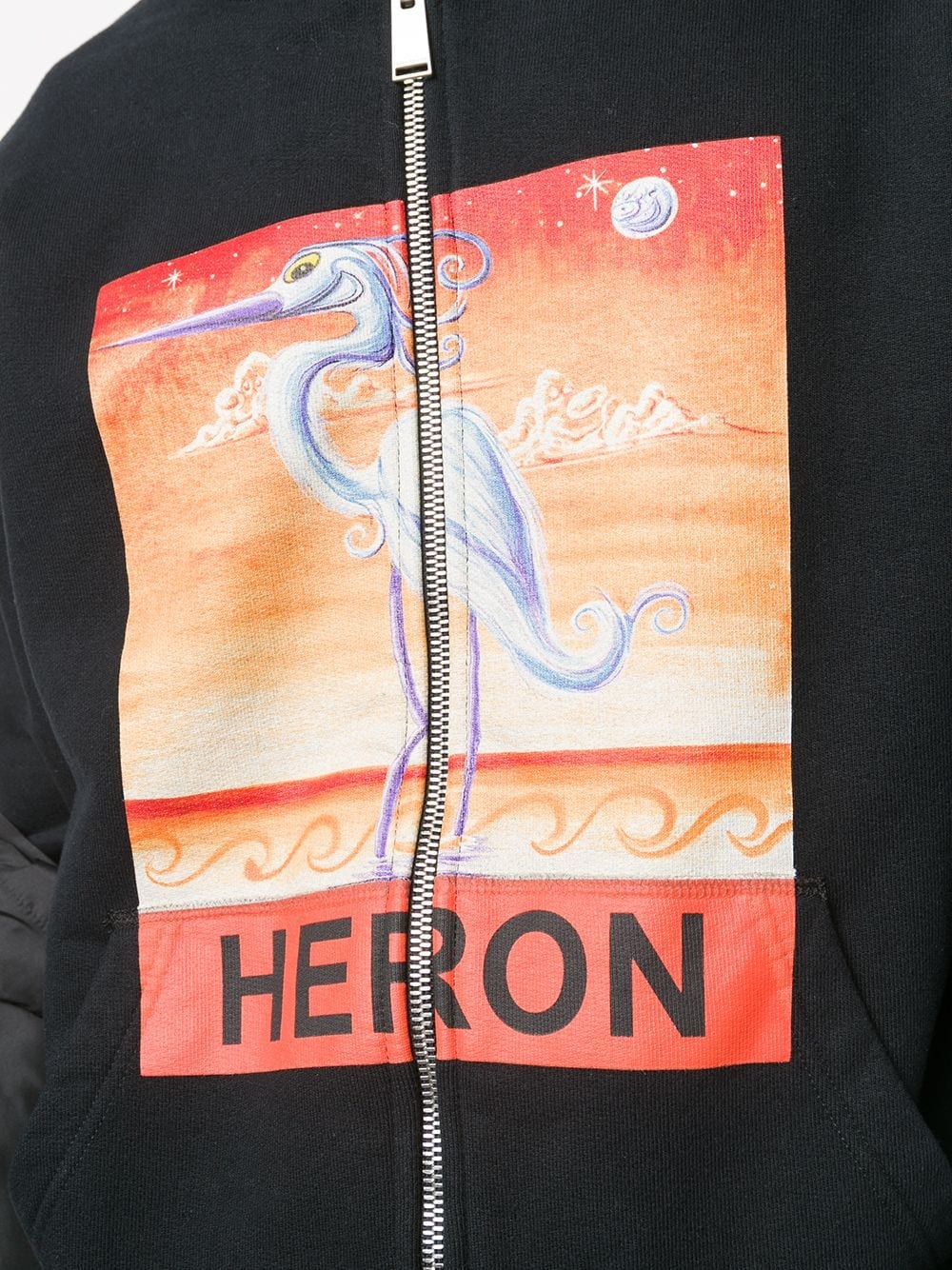 crane print hoodie - 5