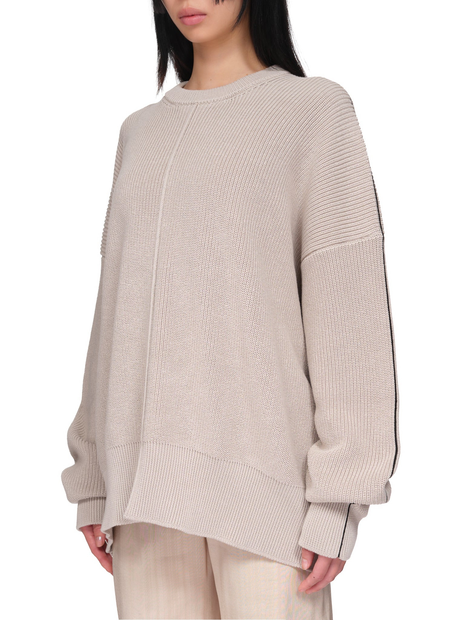 Cutout Crew Neck Sweater - 2