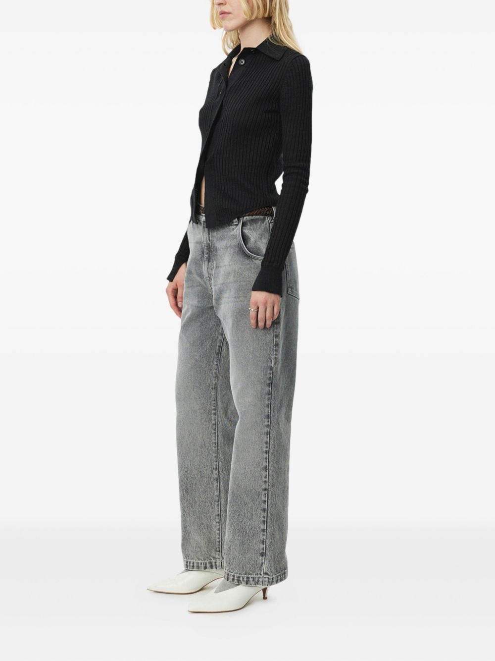 ribbed-knit cardigan - 4