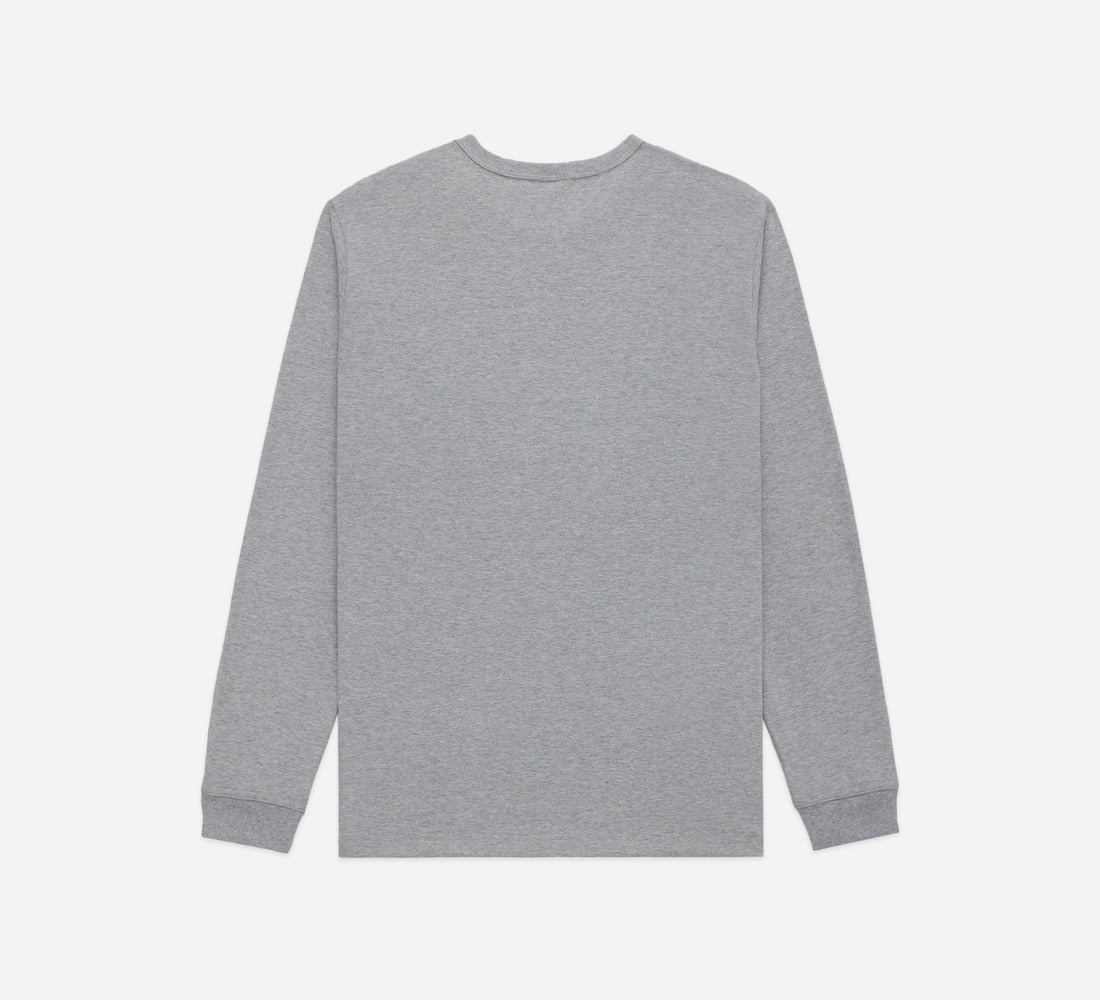 Long Sleeve Henley - Heather Grey - 2