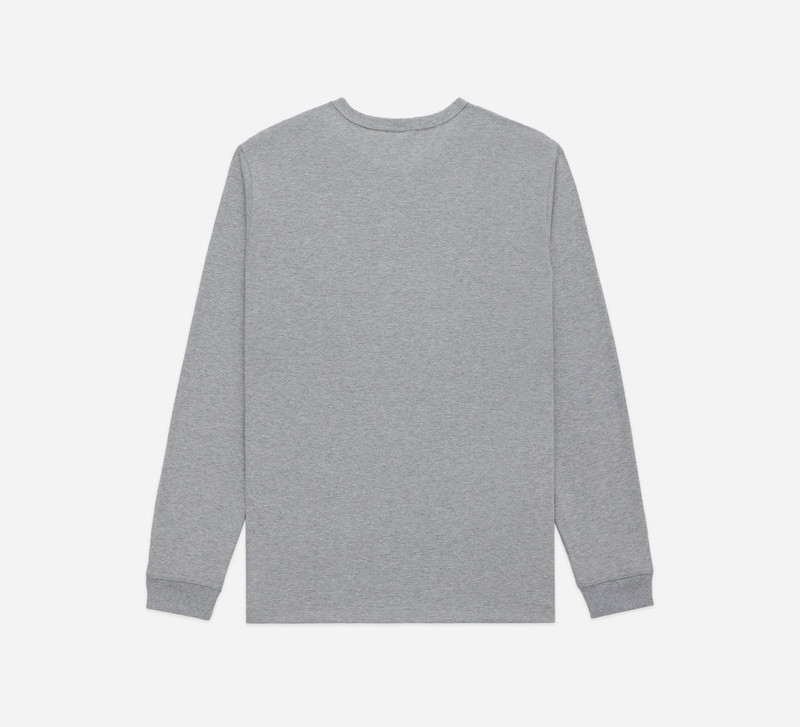 3sixteen Long Sleeve Henley - Heather Grey outlook