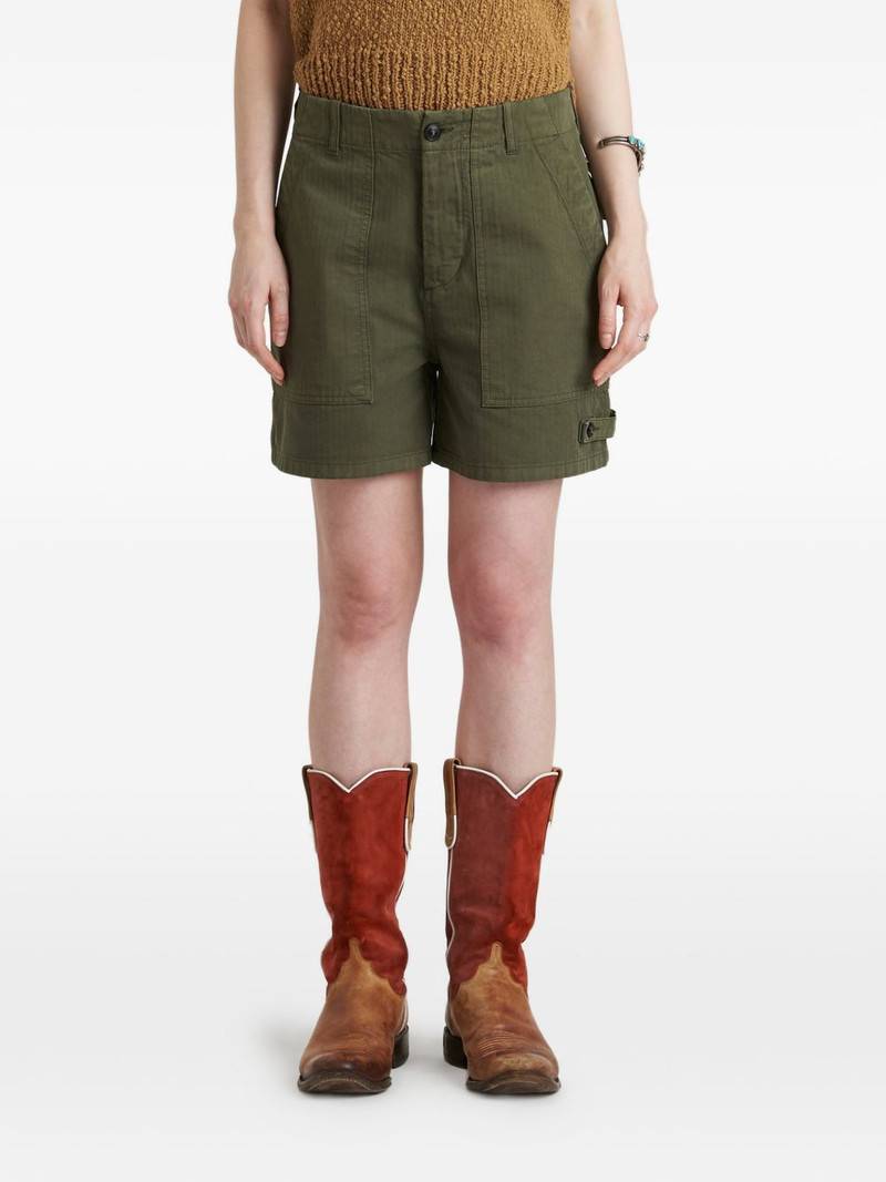 Jimt patch-pocket herringbone shorts 3