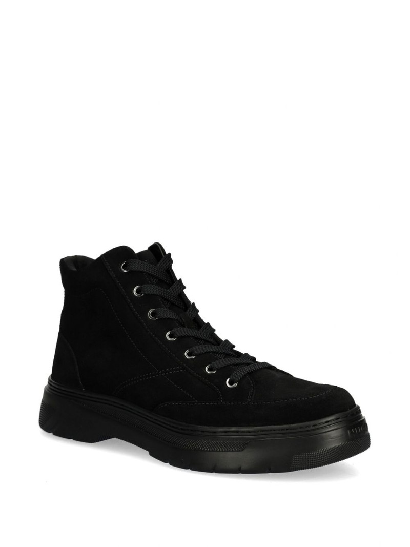 HUGO logo-patch hi-top sneakers outlook