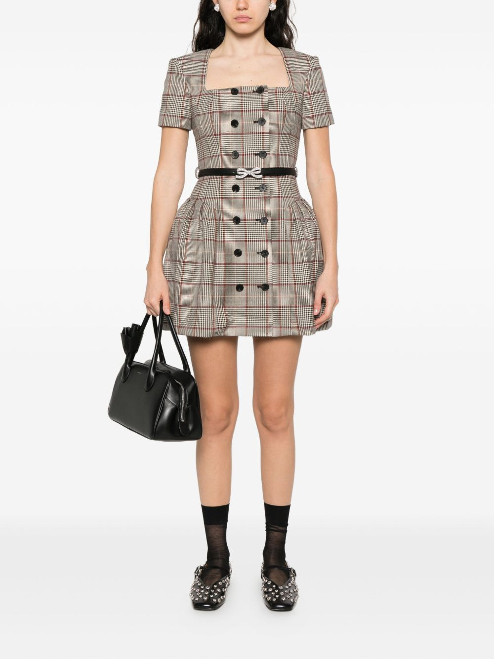 Self Portrait Women Plaid Mini Dress - 5
