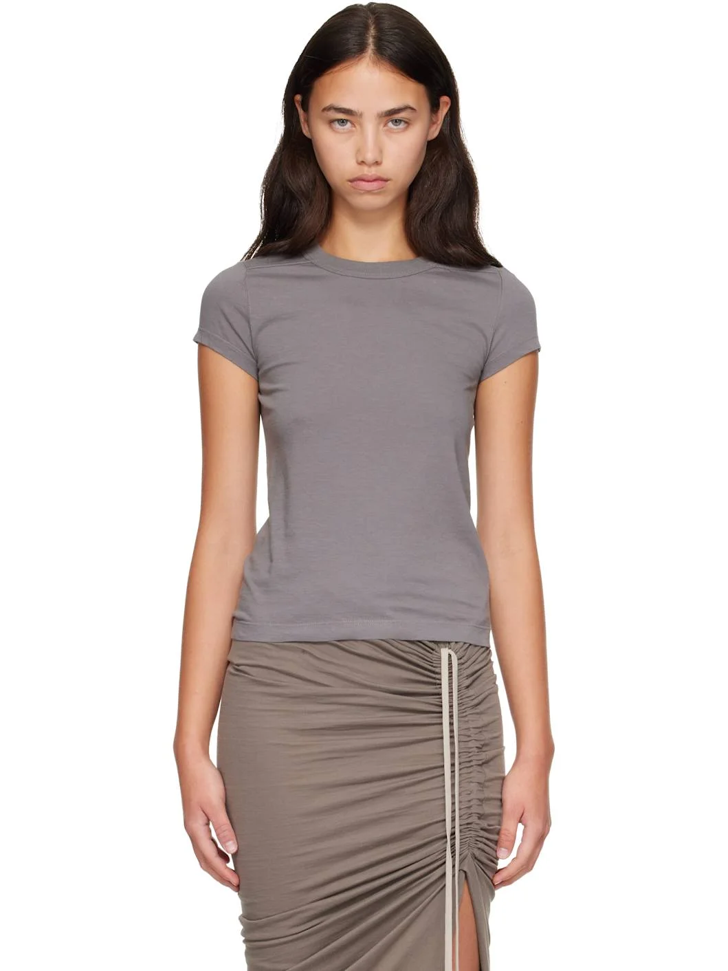 Gray Tower Cropped Level T-shirt - 1