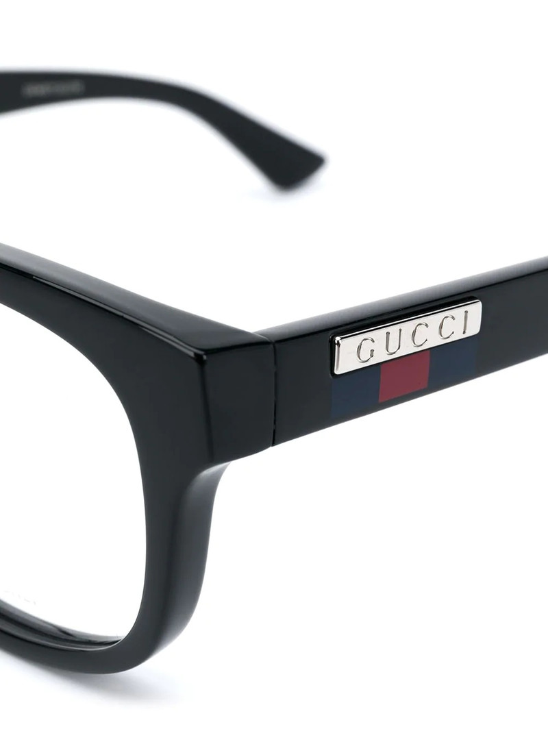 logo plaque rectangular-frame glasses 3